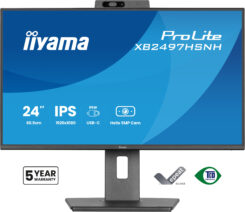iiyama ProLite XB2497HSNH-B1 24IN IPS LCD 4MS 1920X1080 350CD/M2 HDMI/DP/USB 2 computer monitor 60,5 cm (23.8") 1920 x 1080 Pixels Full HD Zwart - Afbeelding 3
