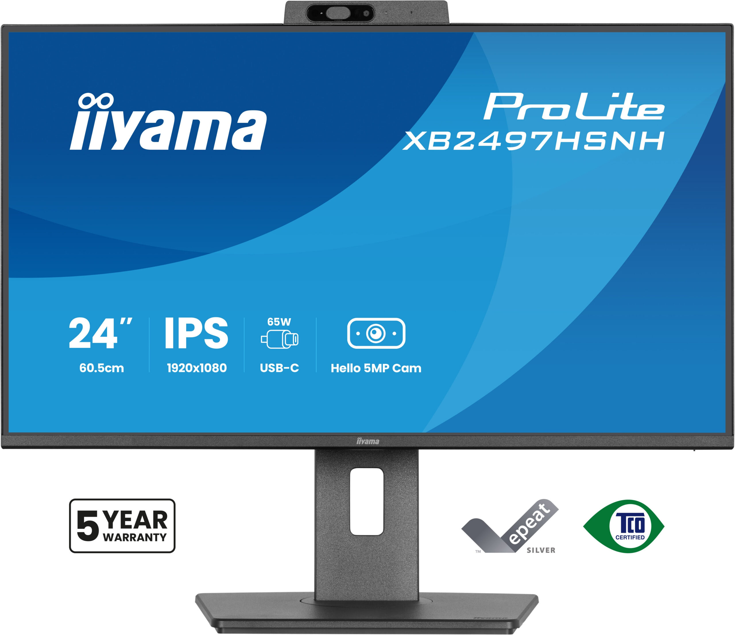 iiyama ProLite XB2497HSNH-B1 24IN IPS LCD 4MS 1920X1080 350CD/M2 HDMI/DP/USB 2 computer monitor 60,5 cm (23.8") 1920 x 1080 Pixels Full HD Zwart - Afbeelding 3