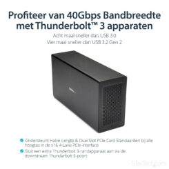StarTech.com Thunderbolt 3 PCIe Uitbreidingschassis, Externe behuizing met één PCI Express slot, PCIe-box voor laptops/desktops/All-In-Ones, 5K/4K output via TB3/DP-poorten, TAA Compliant - Afbeelding 9