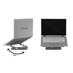 CLUB3D Verstelbare aluminium laptopstandaard met USB-C®-hub - Afbeelding 6