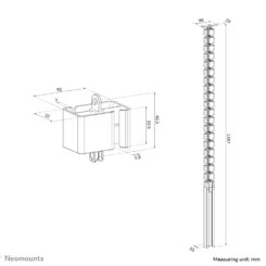 Neomounts ADS06-133BL Kabelgeleider - schroefbevestiging - universeel - Afbeelding 14