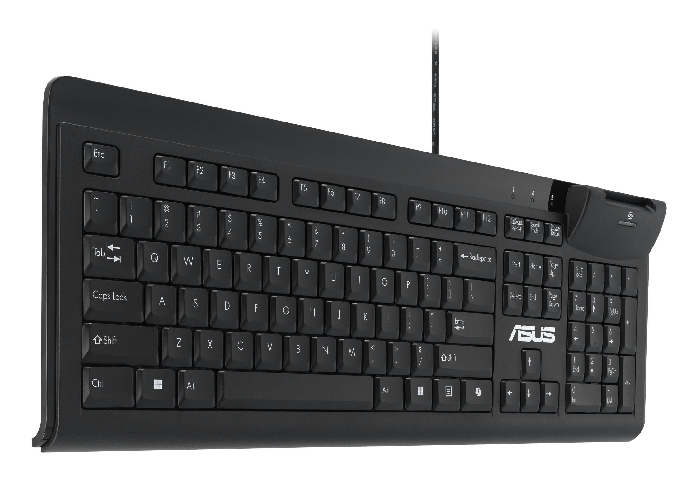 ASUS Smart Card Keyboard KU100 toetsenbord Thuis/Werk USB Zwart - Afbeelding 4