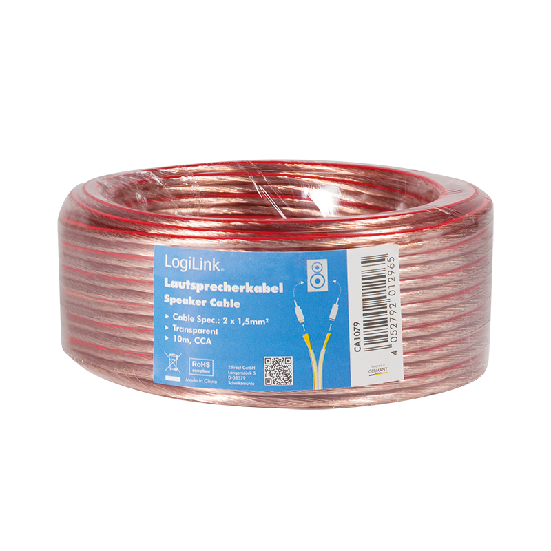 LogiLink CA1079 audio kabel 10 m Transparant - Afbeelding 4