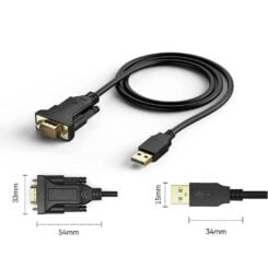 Techly IDATA USB2-SER-1A seriële kabel Zwart 1,5 m USB Type-A DB-9 - Afbeelding 5