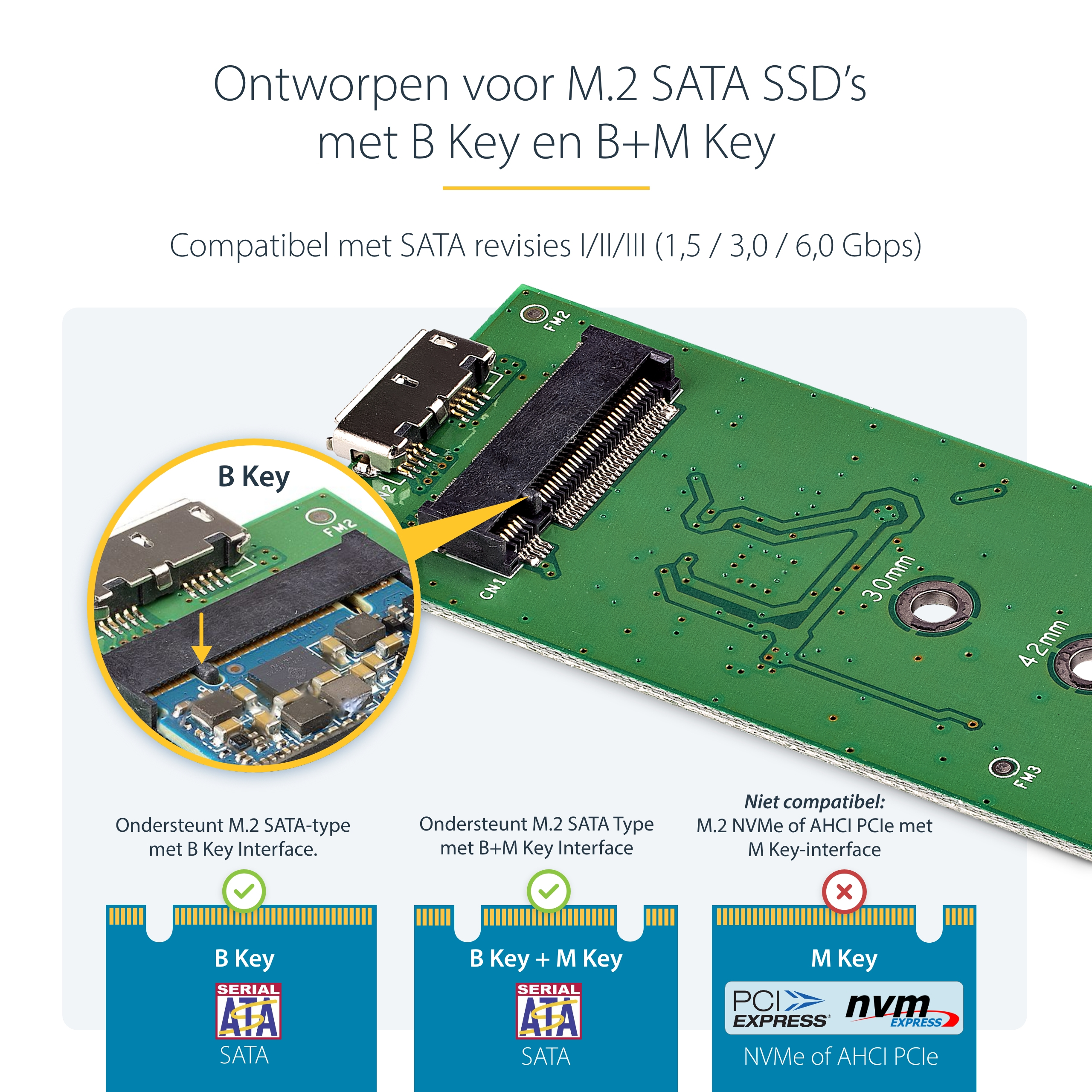 StarTech.com M.2 naar SATA SSD behuizing USB 3.1 (10Gbps) met USB-C kabel externe behuizing - Afbeelding 8