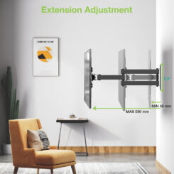 Techly ICA-PLB 136M tv-bevestiging 139,7 cm (55") Zwart - Afbeelding 7