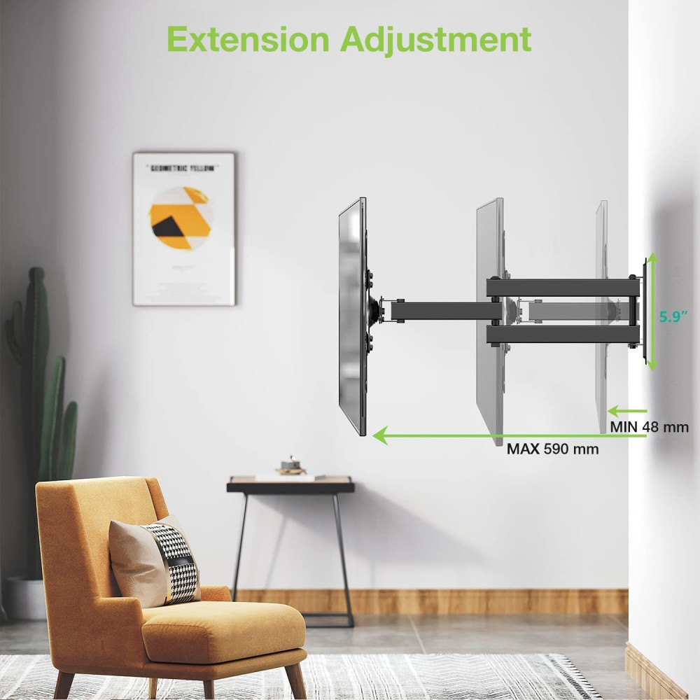 Techly ICA-PLB 136M tv-bevestiging 139,7 cm (55") Zwart - Afbeelding 7