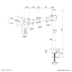 Neomounts NM-D135SILVER Monitorarm 10-30" - Afbeelding 10