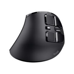 Trust Voxx Draadloze oplaadbare ergonomische muis – Ergonomische muis – Draadloze muis – Oplaadbare muis – LED‑display – Zwart
