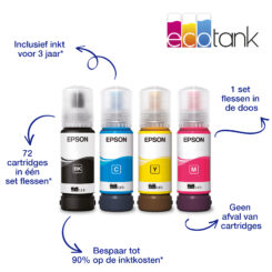 Epson EcoTank ET-2861 A4 multifunctionele Wi-Fi-printer met inkttank, inclusief tot 3 jaar inkt - Afbeelding 8