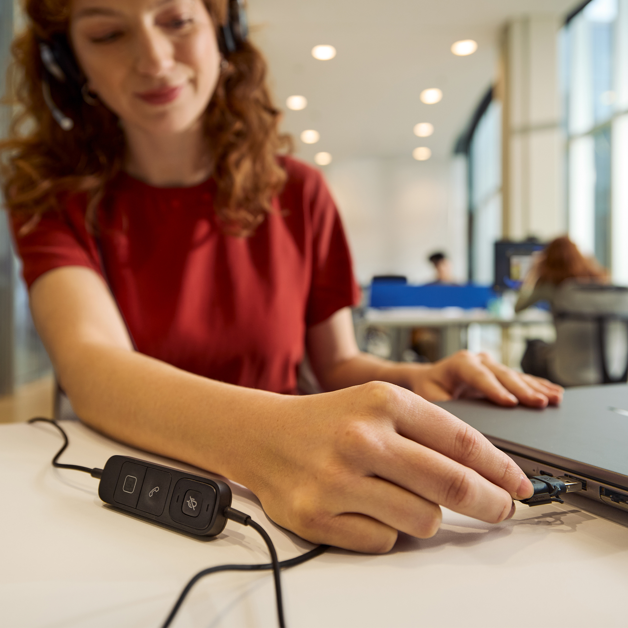 HP Poly Mission 625 Stereo USB Wired Headset - Afbeelding 5