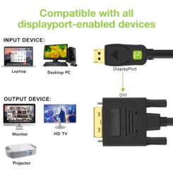 Techly 2m DVI-D/DisplayPort Zwart - Afbeelding 5
