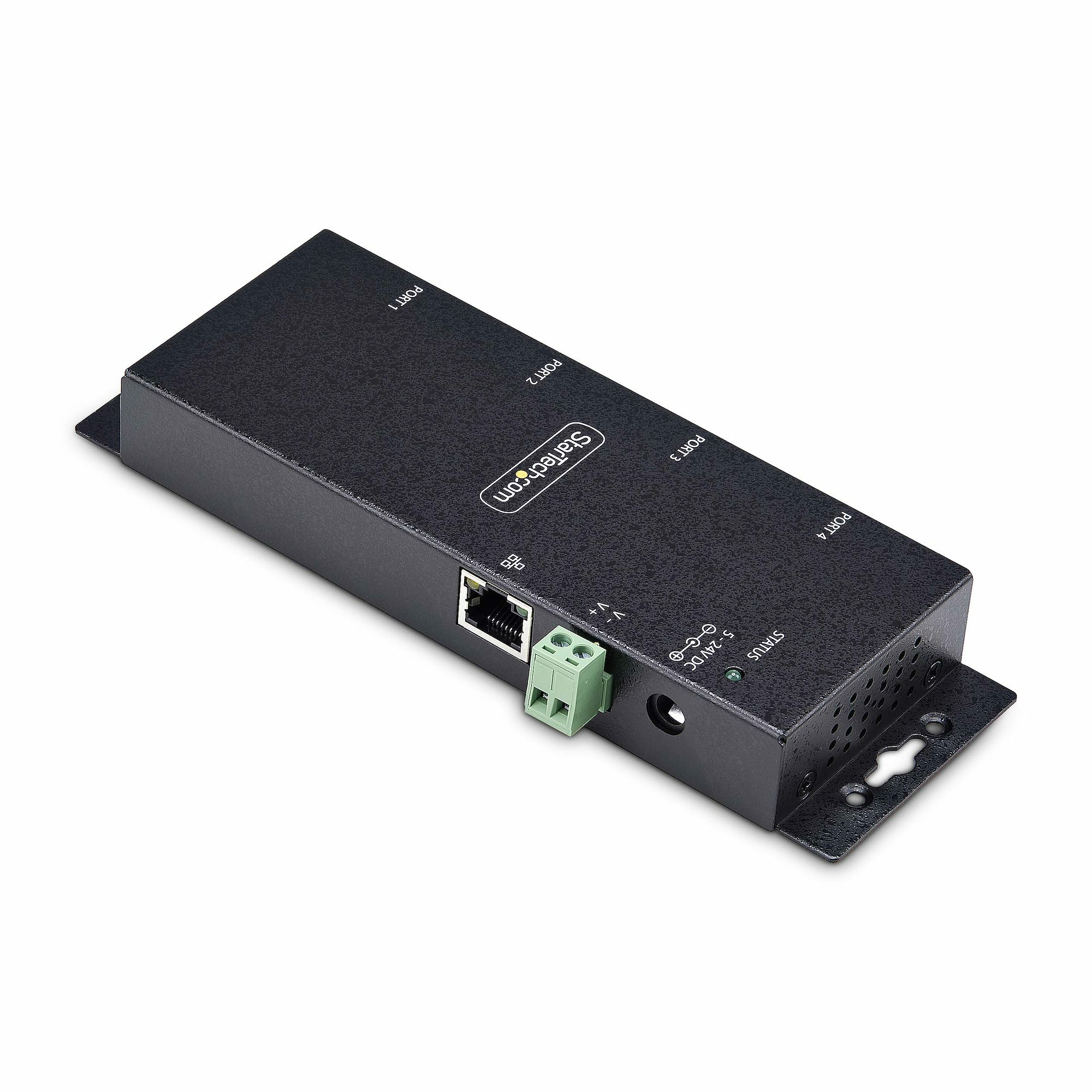 StarTech.com 4-Port Serieel naar Ethernet Adapter, IP Serial Device Server voor Remote RS232 Apparatuur, Muur/DIN Rail Monteerbaar, Metalen Behuizing, RJ45 LAN naar DB9 Converter - Afbeelding 3