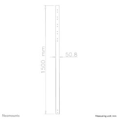 Neomounts FPMA-CP150BLACK Verlengbuis TV-beugel plafond - h 150 cm - Afbeelding 4