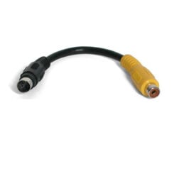 StarTech.com 6 inch S-Video to Composite Video Adapter S-videokabel 0,15 m Zwart