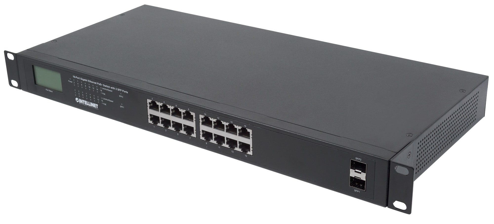 Intellinet 561259 netwerk-switch Unmanaged Gigabit Ethernet (10/100/1000) Power over Ethernet (PoE) Zwart - Afbeelding 3