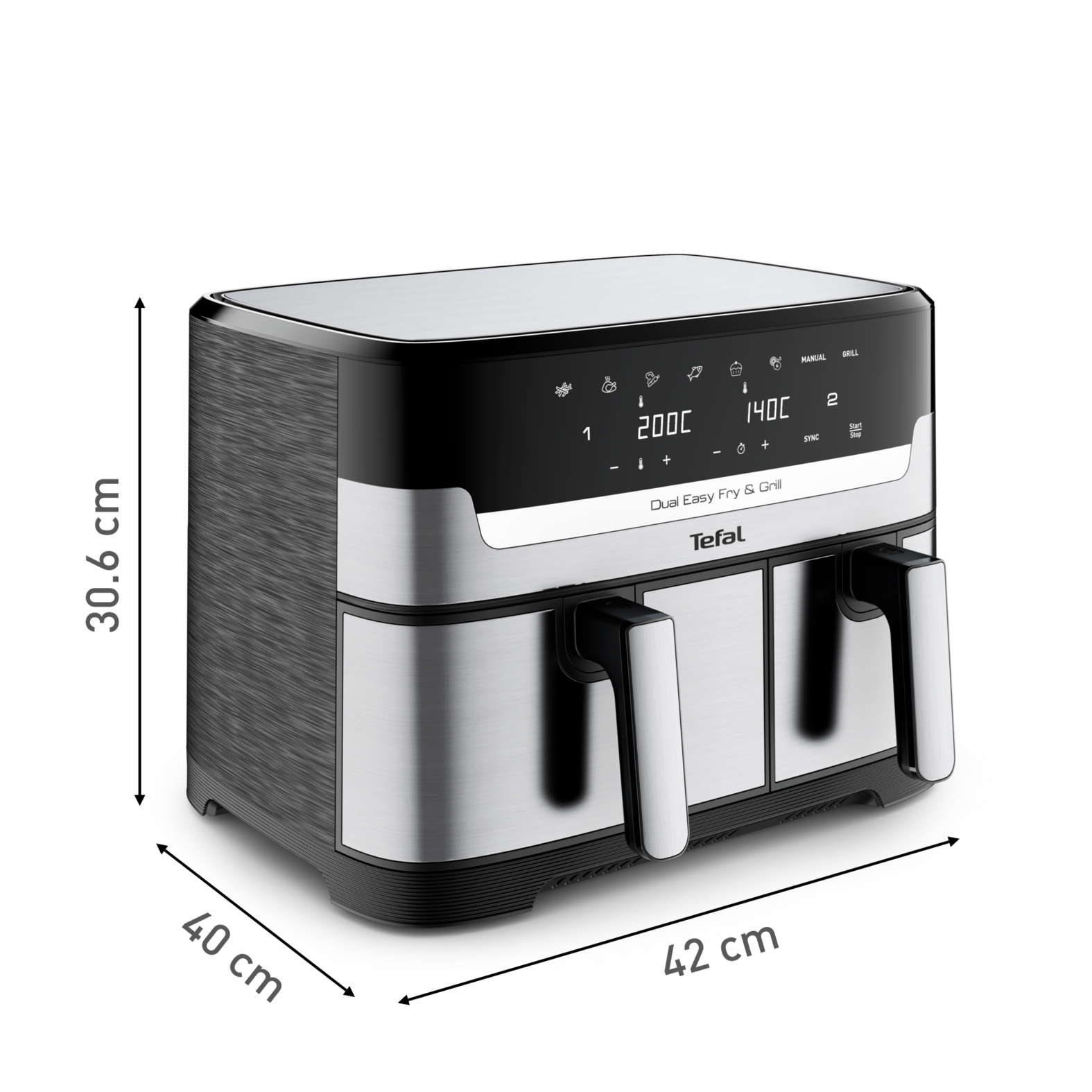 Tefal Dual Easy Fry & Grill Easy Fry & Grill Dual EY905D air fryer met dubbele lades - 8 programma's - 5,2 L + 3,1 L - Afbeelding 22