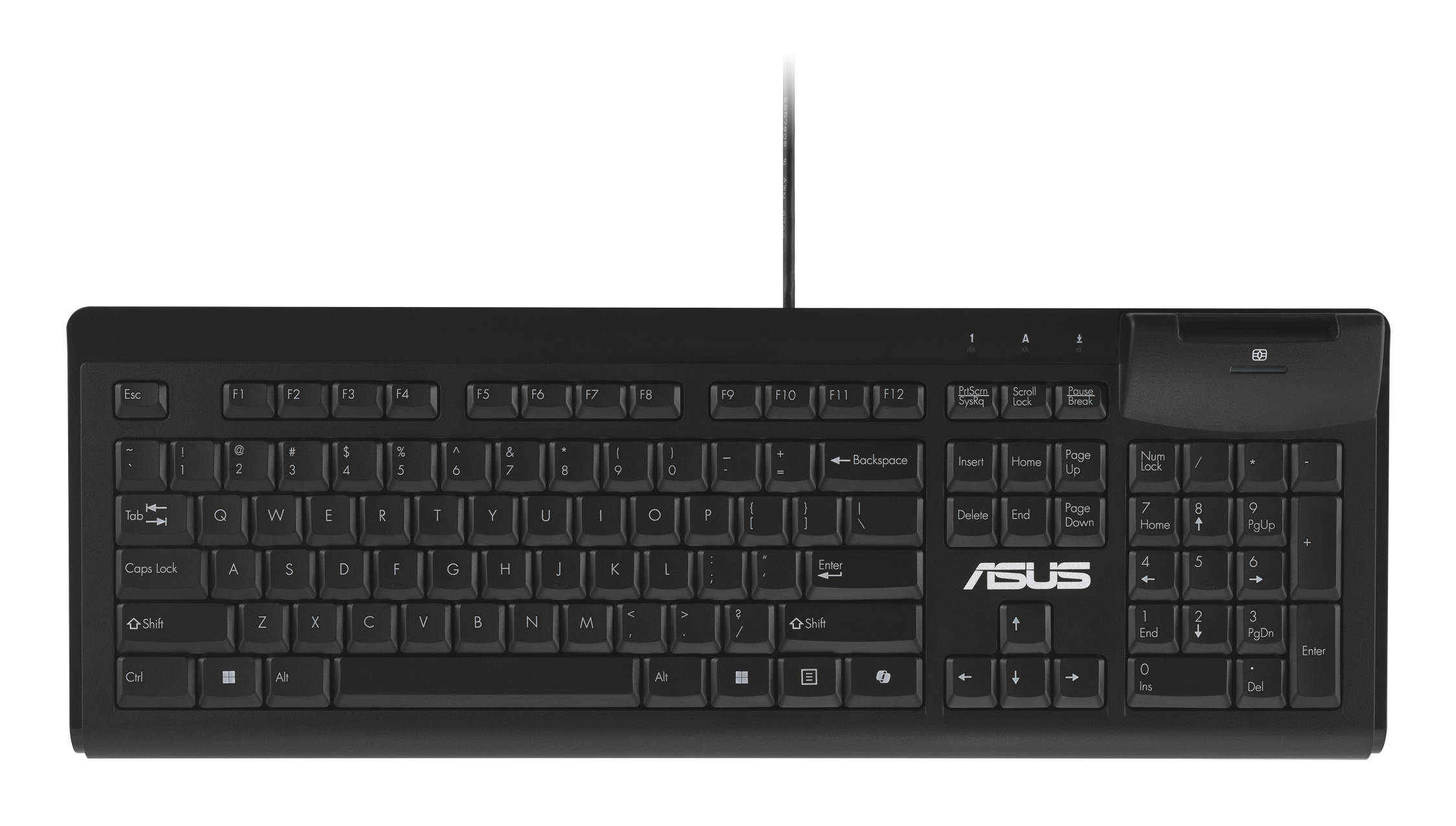 ASUS Smart Card Keyboard KU100 toetsenbord Thuis/Werk USB Zwart
