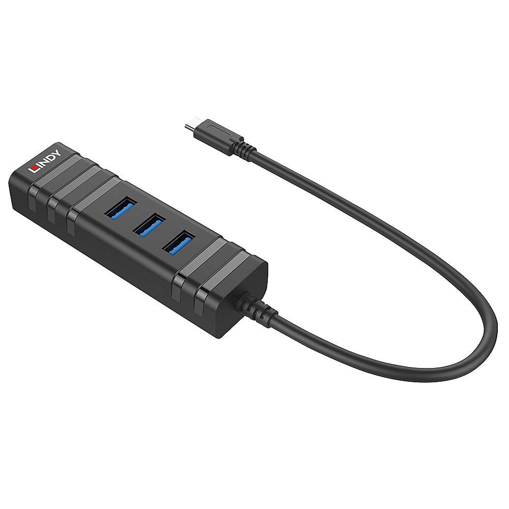 Lindy 43249 interface hub USB 3.2 Gen 1 (3.1 Gen 1) Type-C 5000 Mbit/s Zwart - Afbeelding 4