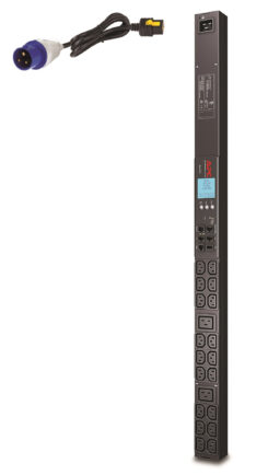 APC Rack PDU AP8858EU3 - Metered, ZeroU, 16A, 230V, (18x) C13 & (2x) C19, IEC 309 16A stekker - Afbeelding 2