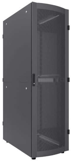 Intellinet 19" serverkast vrijstaand, 42U, 600x1200 mm (breedte x diepte), zwart, bouwpakket (flatpack), max. 1500 kg, meerpuntsdeurslot, 1 slot per zijpaneel, bruikbare diepte 123–973 mm, IP20, staal - Afbeelding 3