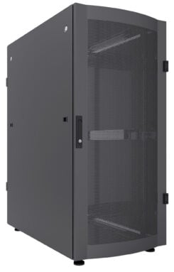 Intellinet 19" serverkast vrijstaand, 36U, 600x1200 mm (breedte x diepte), zwart, bouwpakket (flatpack), max. 1500 kg, meerpuntsdeurslot, 1 slot per zijpaneel, bruikbare diepte 123–973 mm, IP20, staal - Afbeelding 3