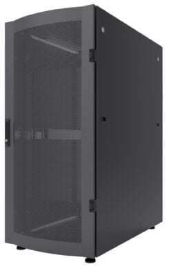 Intellinet 19" serverkast vrijstaand, 36U, 600x1200 mm (breedte x diepte), zwart, bouwpakket (flatpack), max. 1500 kg, meerpuntsdeurslot, 1 slot per zijpaneel, bruikbare diepte 123–973 mm, IP20, staal - Afbeelding 2