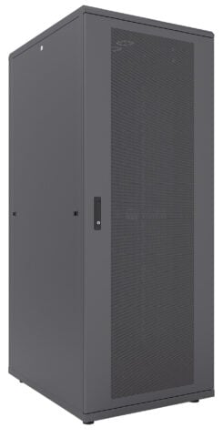 Intellinet 19" serverkast vrijstaand, 47U, 800x1000 mm (breedte x diepte), zwart, bouwpakket (flatpack), max. 1500 kg, meerpuntsdeurslot, 1 slot per zijpaneel, bruikbare diepte 123–773 mm, IP20, staal - Afbeelding 3