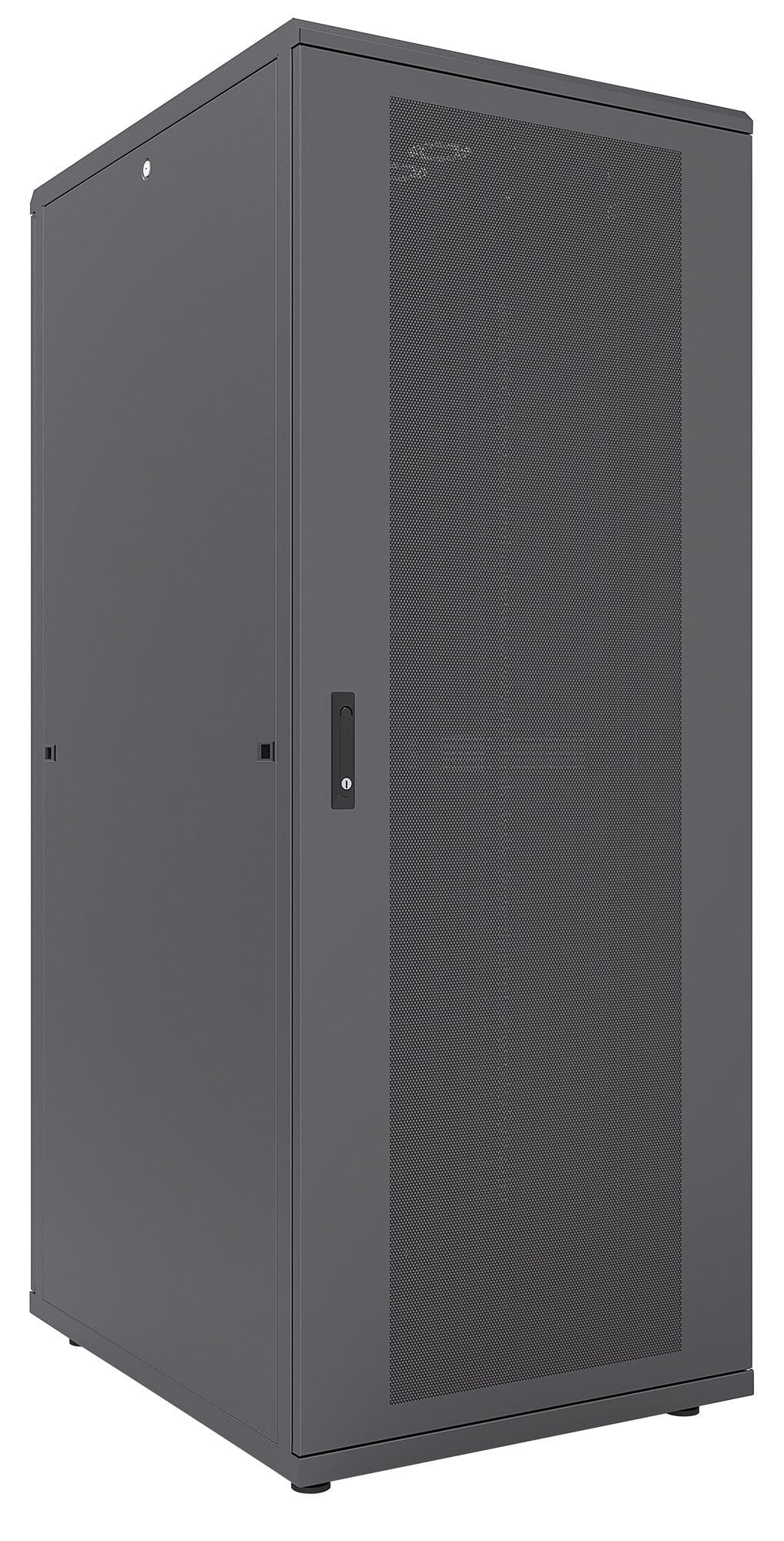 Intellinet 19" serverkast vrijstaand, 42U, 800x1200 mm (breedte x diepte), zwart, bouwpakket (flatpack), max. 1500 kg, meerpuntsdeurslot, 1 slot per zijpaneel, bruikbare diepte 123–973 mm, IP20, staal - Afbeelding 3