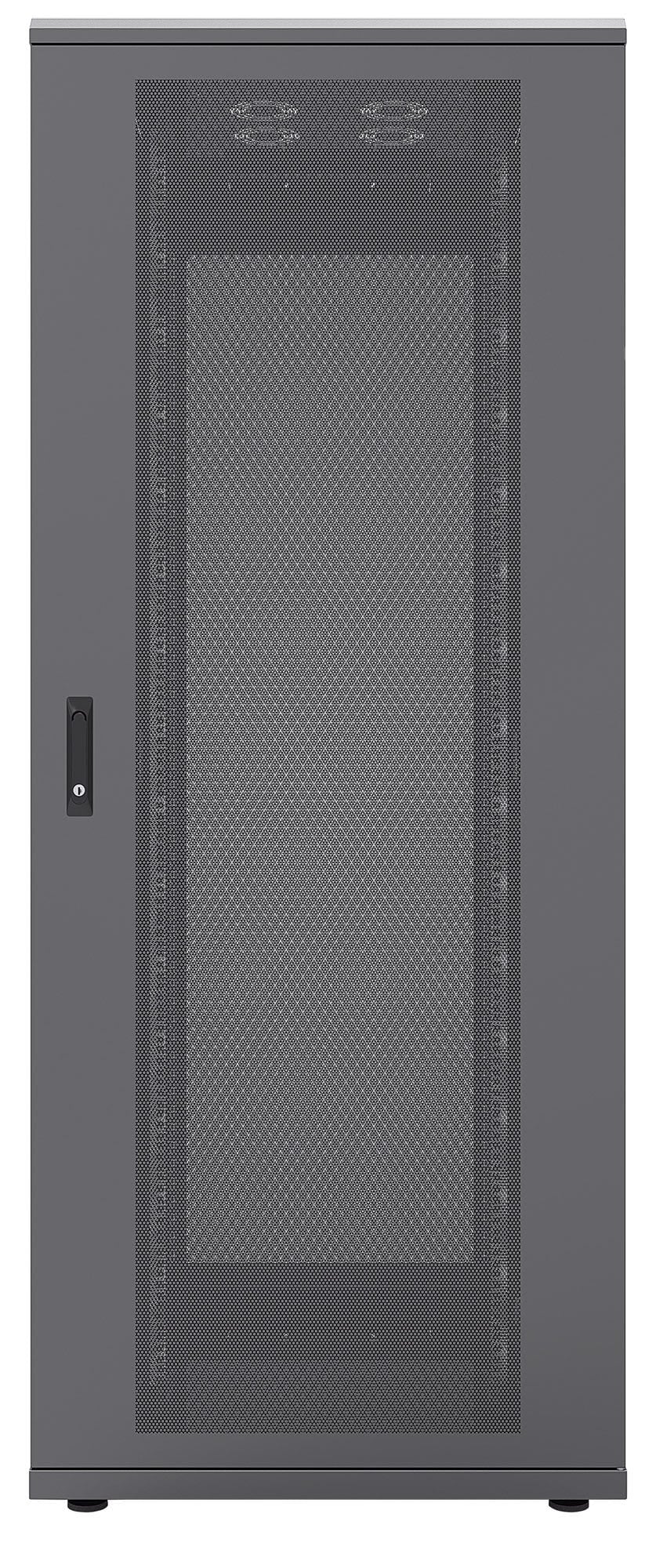 Intellinet 19" serverkast vrijstaand, 42U, 800x1200 mm (breedte x diepte), zwart, bouwpakket (flatpack), max. 1500 kg, meerpuntsdeurslot, 1 slot per zijpaneel, bruikbare diepte 123–973 mm, IP20, staal - Afbeelding 4