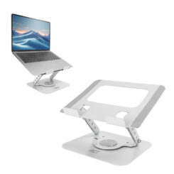 ACT Laptopstandaard 360° draaibaar, traploos in hoogte verstelbaar, Essentials - Afbeelding 2