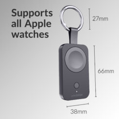 Mobilize Keychain Powerbank for Apple Watch 1000mAh 3W Black - Afbeelding 6