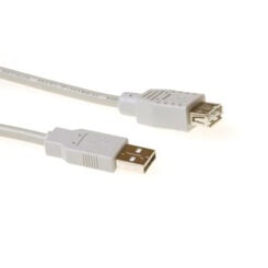 ACT USB 2.0 A male - USB A female ivoor 0,50 m - Afbeelding 2