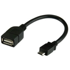 Techly 0.2m USB 2.0 Micro B - USB 2.0 A M/F USB-kabel 0,2 m Micro-USB B USB A 0,48 Gbit/s Zwart - Afbeelding 8