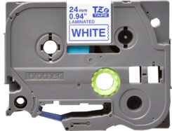Brother TZE-253 labelprinter-tape Blauw op wit - Afbeelding 3