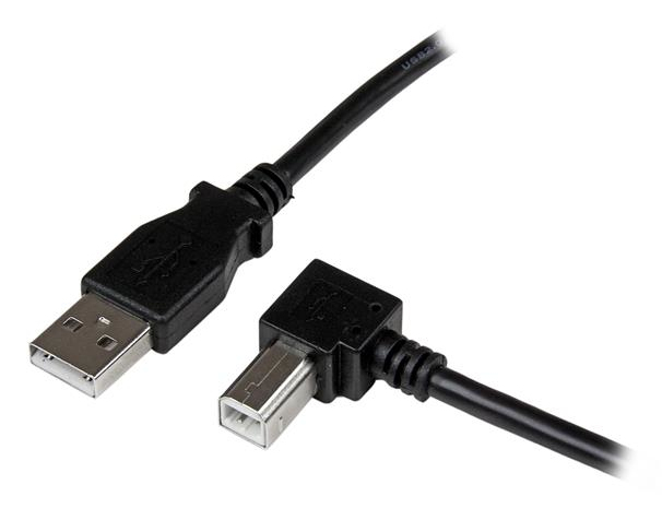 StarTech.com 3 m USB 2.0 A naar rechtshoekige B-kabel M/M - Afbeelding 2