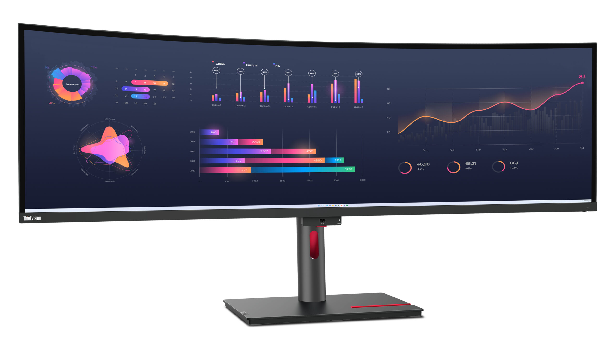 Lenovo ThinkVision P49w-30 Monitor - Afbeelding 6