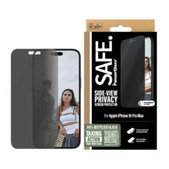 PanzerGlass SAFE. by ® 2-Way Privacy Screen Protector iPhone 16 Pro Max | Ultra-Wide Fit Doorzichtige schermbeschermer Apple 1 stuk(s) - Afbeelding 3
