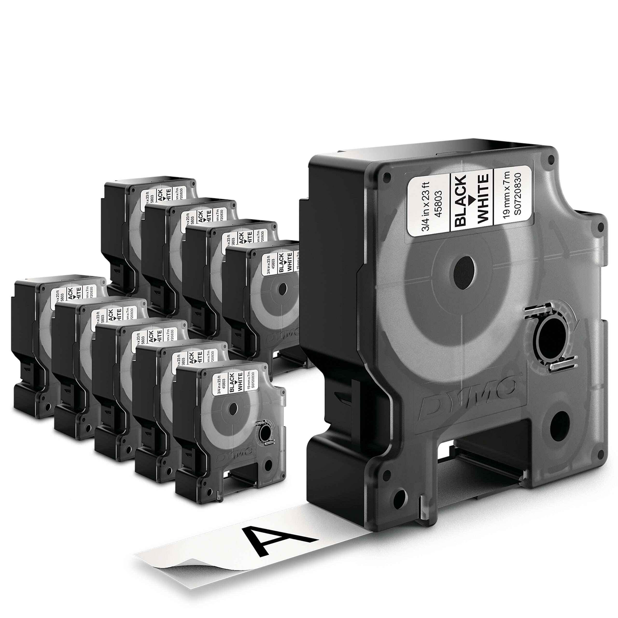 DYMO originele D1 labels | Zwarte Tekst op Wit Label | 19 mm x 7 m | zelfklevende etiketten voor de LabelManager labelprinters | 10 stuks | gemaakt in Europa - Afbeelding 12