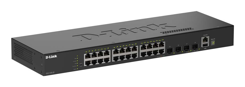 D-Link DGS-1530-28/E netwerk-switch Managed L2 Gigabit Ethernet (10/100/1000) Zwart