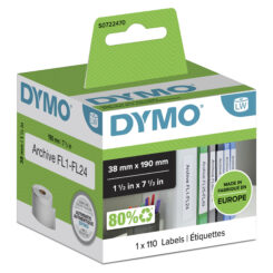 DYMO originele LabelWriter multifunctionele/LAF labels | 38 mm x 190 mm | 110 zelfklevende etiketten | voor de LabelWriter labelprinters | gemaakt in Europa - Afbeelding 3
