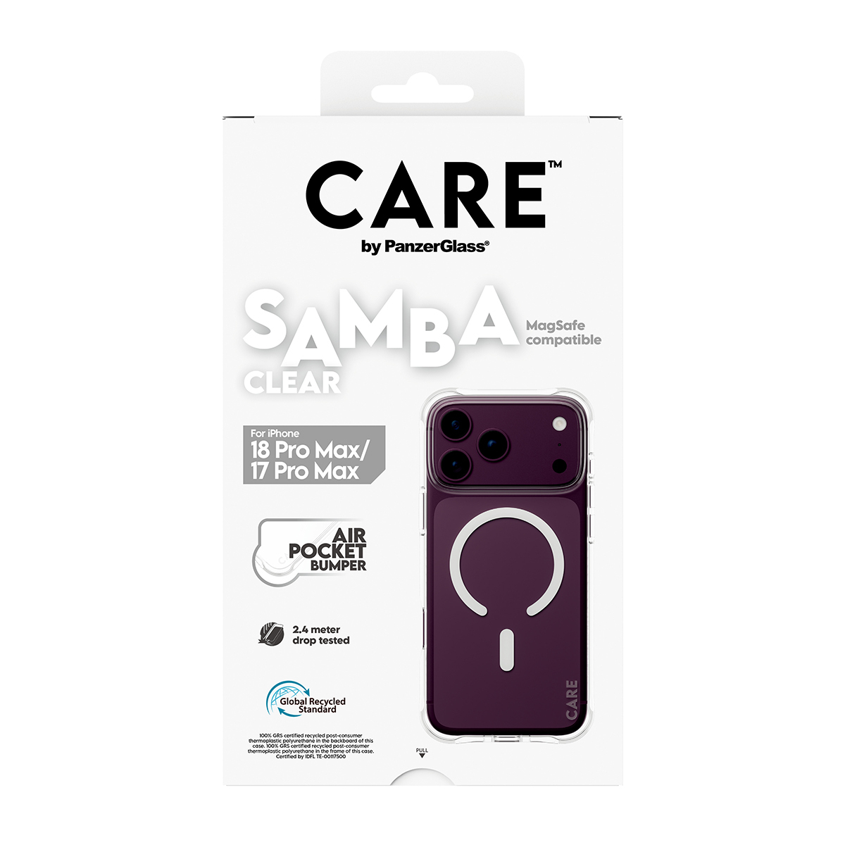 PanzerGlass CARE™ by ® Samba Case Transparent w. White MagSafe iPhone 2026 Pro Max | 17 Pro Max mobiele telefoon behuizingen Hoes Transparant - Afbeelding 4