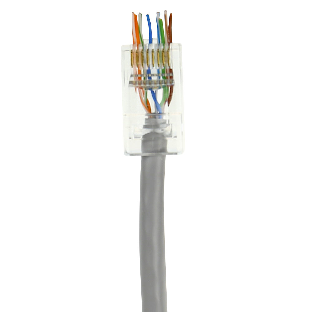 ACT RJ45 (8P/8C) CAT6 easyconnect unshielded modulaire doorsteek connector voor ronde kabel met massieve of soepele aders - Afbeelding 3