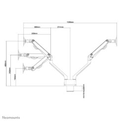 Neomounts FPMA-D750DSILVER Monitorarm 10-32" - gasveer - Topfix - Afbeelding 8