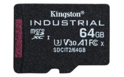 Kingston Technology 64GB microSDXC Industrial C10 A1 pSLC-kaart enkele verpakking zonder adapter