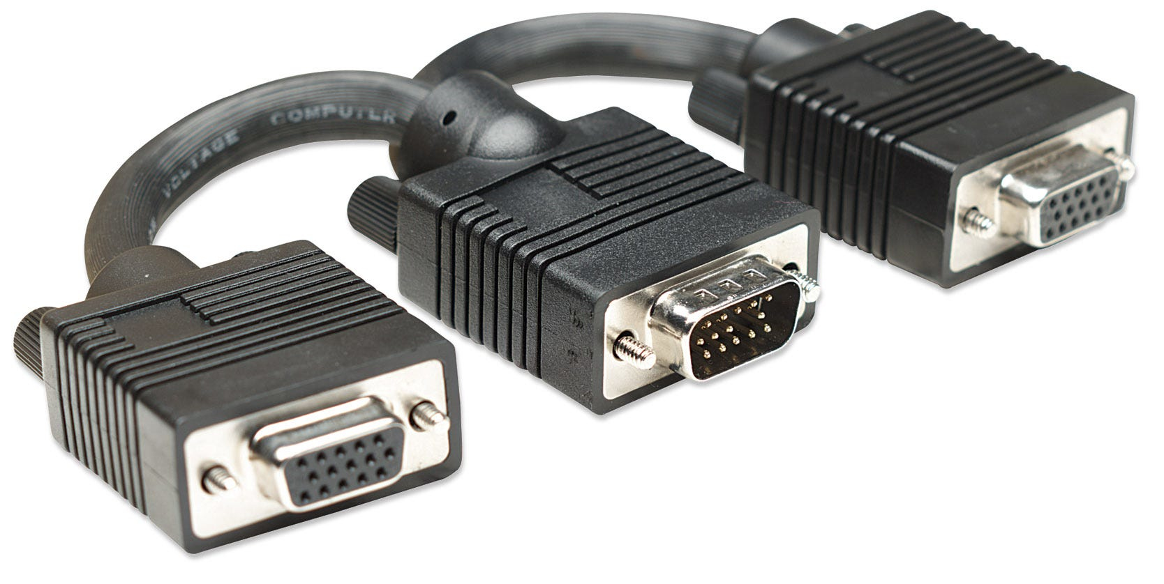 Manhattan 304559 VGA kabel 0,015 m VGA (D-Sub) 2 x VGA (D-Sub) Zwart - Afbeelding 3