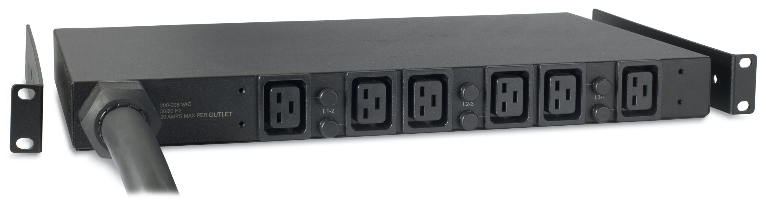 APC Rack PDU, Basic, 1U, 32A, 400V, (6x) C19, IEC 309 32A 3Fase stekker - Afbeelding 7