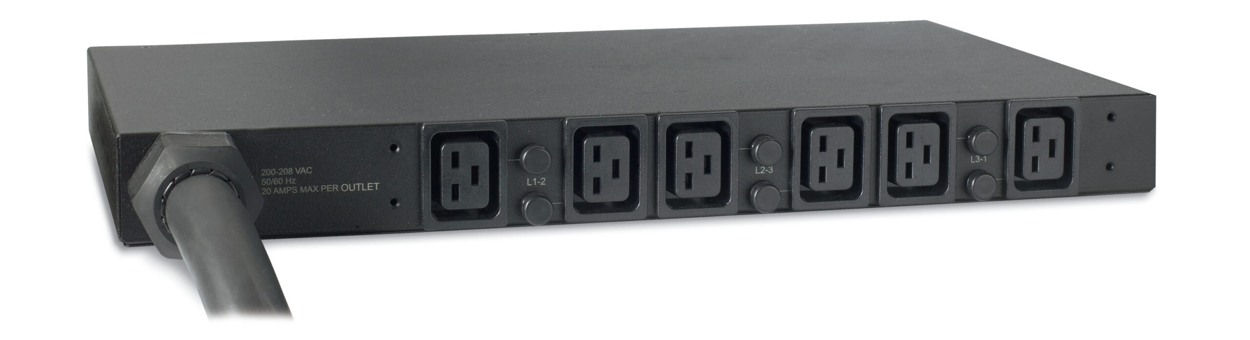 APC Rack PDU, Basic, 1U, 32A, 400V, (6x) C19, IEC 309 32A 3Fase stekker - Afbeelding 9