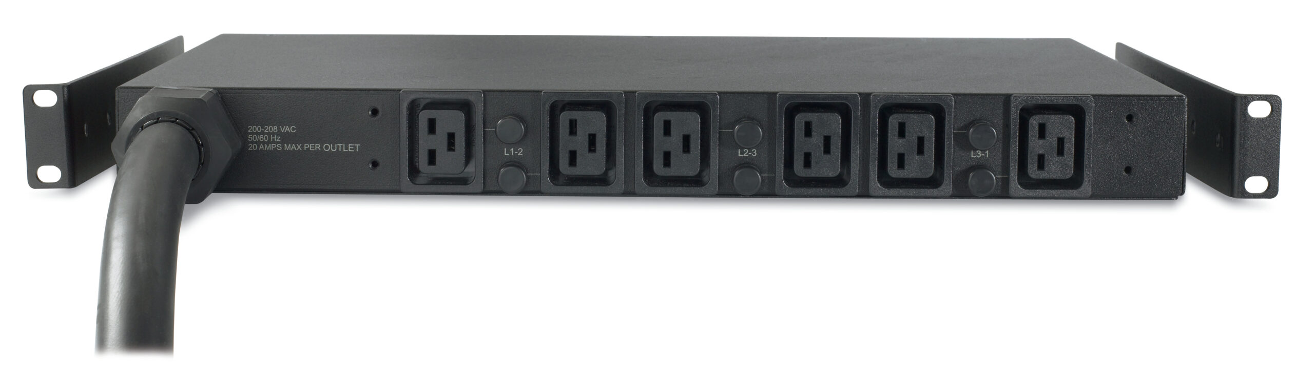APC Rack PDU, Basic, 1U, 32A, 400V, (6x) C19, IEC 309 32A 3Fase stekker - Afbeelding 6