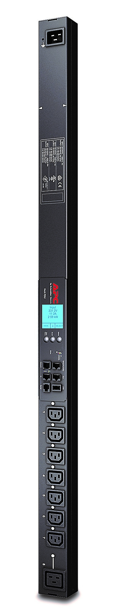 APC Rack PDU AP8958 - Switched, ZeroU, 16A, 230V, (7x) C13 & (1x) C19 - Afbeelding 2
